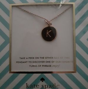 Kate Spade New York Initial Pendant Necklace (K)
